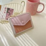 Women Fashion Color Block Flap Zipper Mini Wallet - Image 2