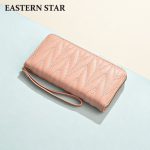 Women Fashion Simple Solid Color Multi-Function Long Wallet - Image 3