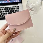 Women Fashion Simple Solid Color Flap Mini Wallet - Image 3
