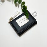 Women Fashion Simple Flap Tassel Pendant Mini PU Wallet - Image 2