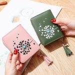 Women Fashion Dandelion PU Tassel Zipper Mini Wallet - Image 2