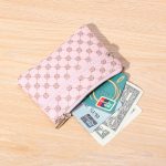 Women Fashion Double Zipper Old Flower Mini Wallet - Image 2