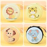 Wholesale Women'S Cartoon Cute Elephant Dinosaur Round Mini Tinplate Wallet