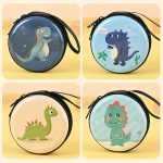 Wholesale Women Fashion Cartoon Cute Dinosaur Round Mini Wallet