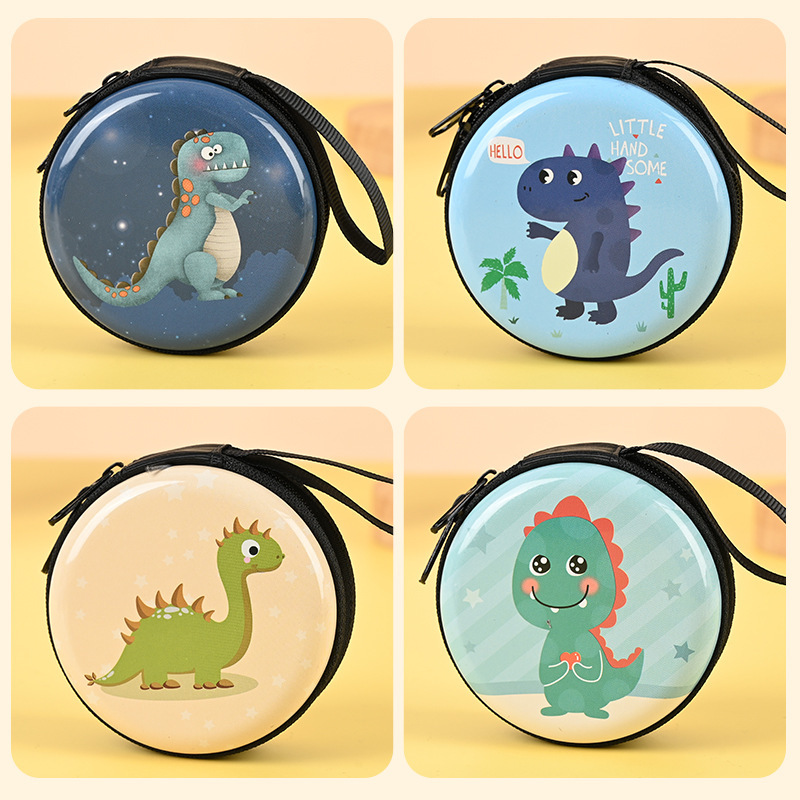 main_2-1156 Wholesale Women Fashion Cartoon Cute Dinosaur Round Mini Wallet - Image 1