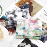 Women Fashion Watercolor Spotted Multi-Card PU Flap Folding Wallet - Image 3