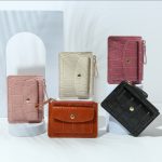 Women Fashion Candy Color Crocodile Multi-Card Wallet - Image 3