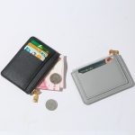 Women Fashion Simple Solid Color PU Zipper Wallet - Image 3