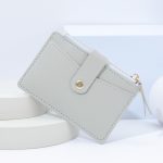 Women Fashionable Simple Multi-Card Zipper PU Wallet - Image 3
