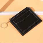 Wholesale Women Simple Solid Color Square Zipper Mini Wallet - Image 3