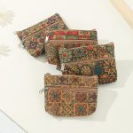 Women Fashion Vintage Ethnic Style Printed Zipper Mini Wallet - Image 3