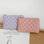 Women Fashion Rhombic PU Square Zipper Wallet - Image 3