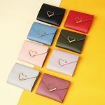 Wholesale Women Fashion Heart Shape Flap Square Mini Wallet