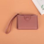 Wholesale Women Fashion Casual Solid Color PU Zipper Two-Fold Wallets - Image 3
