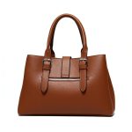 Wholesale Women Fashion Casual Solid Color Litchi Pattern Handbag Bag Set - Image 4