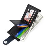Men Fashion Stitching Magnetic Buckle Multi-Card Wallet - Image 2