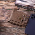 Wholesale Men Fashion Solid Color Three-Fold Multi-Functional Wallet - Image 3