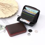 Wholesale Fashion Simple Solid Color Multi-Functional Card Bag Zipper Wallet - Image 3