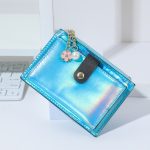 Wholesale Women Fashion Simple Solid Color Laser Wallet