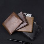 Wholesale Men Fashion Simple Solid Color Soft Leather Thin Wallet