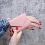 Wholesale Simple Solid Color 3 Fold Tassel Wallet - Image 3