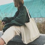 Wholesale Korean Shopping Bag Women Casual Design Solid Color Large Capacity Shoulder Handle Tote Bag