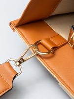 Women Casual Boho Large Capacity Straw Woven Wide Strap Tote Bag - Image 4