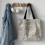 Wholesale Women Fashion Creative Newspaper Printed Large Capacity Canvas Tote Bag - Image 2
