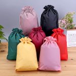 Wholesale Solid Color Beam Dust-Proof Storage Drawstring Small Cloth Bag