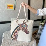 Wholesale Fashion Cartoon Jacquard Canvas Tote Bag - Image 3