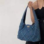 Wholesale Stylish Large Capacity Denim Canvas Tote Bag - Image 3