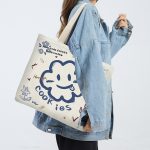 Women'S Fashion Graffiti Vintage Large Capacity Canvas Tote Bag - Image 2