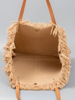 Wholesale Simple Solid Color Large Capacity Tassel Canvas Tote Bag - Image 4