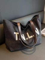 Wholesale Simple Large-Capacity Letter-Print Canvas Tote Bag - Image 2