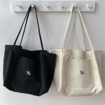Wholesale Women Simple Large Capacity Solid Color Canvas Tote Bag - Image 2