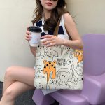 Wholesale Women'S Fashion Anime Large Capacity Canvas Tote Bag - Image 3