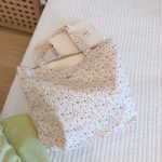 Wholesale Women Fashion Small Tiny Flower Pattern Canvas Tote Bag - Image 3