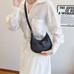 Wholesale Women Fashion Casual Solid Color Litchi Pattern Crossbody Bag - Image 3