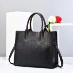 Women Fashion Casual Solid Color Large Capacity Handbag - Image 3