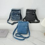 Wholesale Women Fashion Casual Mini Denim Crossbody Bag - Image 3