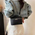 Wholesale Women Solid Color Zipper Crossbody Box Bag - Image 3