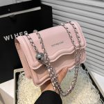 Wholesale Women Fashion Casual Solid Color Simple Chain Small Square Crossbody Bag