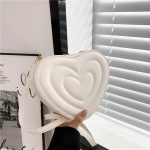 Wholesale Women Fashion Solid Color Heart-Shaped Zipper Mini Handle Crossbody Bag - Image 2