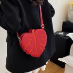 Wholesale Women Fashion Creative Cartoon Leaf Shape Crossbody Bag - Image 2