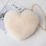 Wholesale Women Fashion Valentine'S Day Heart Peach Heart Plush Chain Bag - Image 2