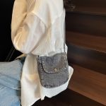 Wholesale Women Fashion Simple Casual Denim Crossbody Bag - Image 2