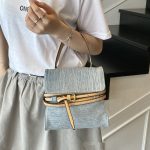 Wholesale Simple Shoulder Strap Fashionable Denim Portable Small Square Bag - Image 2