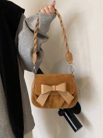 Wholesale Women Fashion Elegant Solid Color Pleated Bowknot Crossbody Bag - Image 4