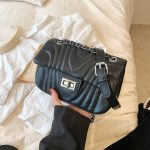 Wholesale Fashion Solid Color Embroidery Square Crossbody Bag - Image 3