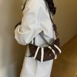 Wholesale Vintage Patchwork Mini Horn Crossbody Bag - Image 4